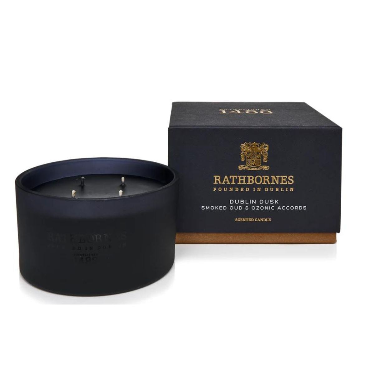 Rathbornes Dublin Dusk (Black) 4 Wick Luxury Candle