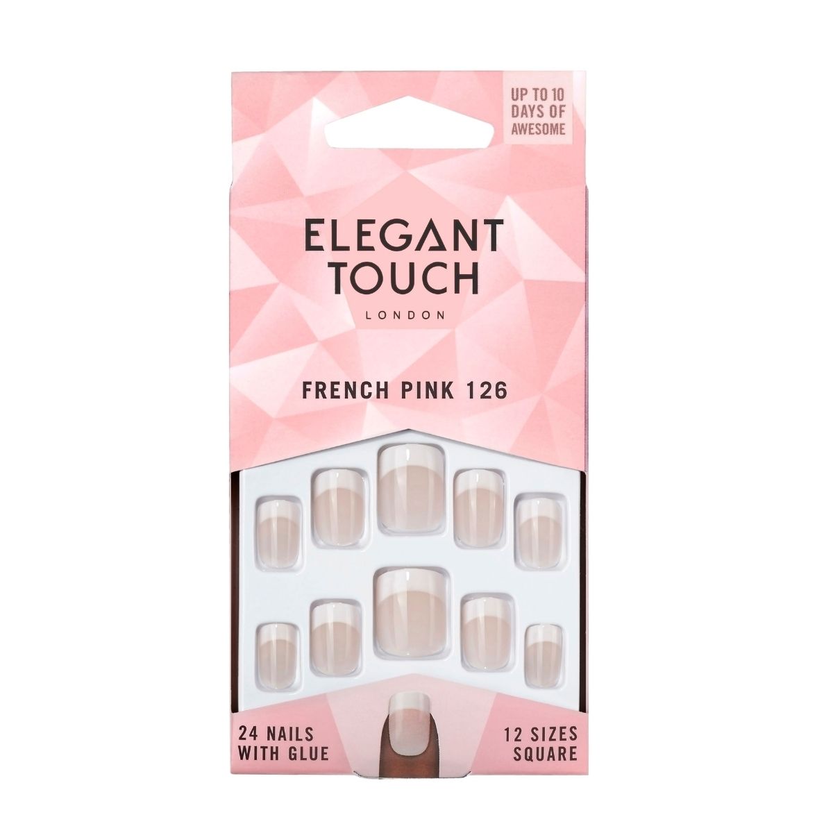 Elegant Touch French Nails 126 Pink