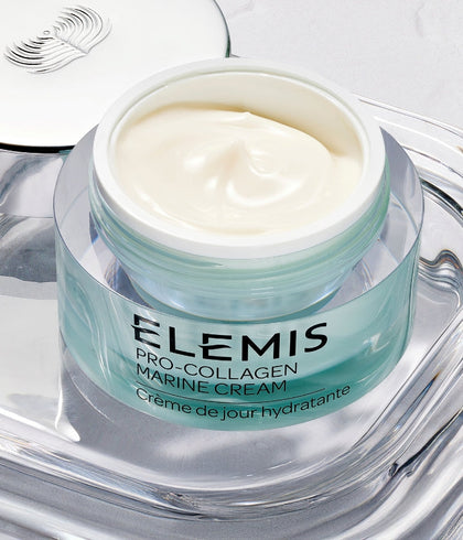 A pot of opened Elemis Pro-Collagen Marine Cream