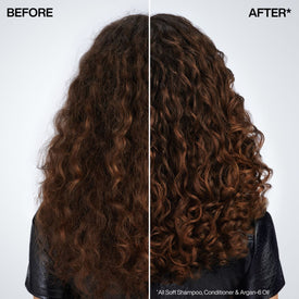 hair before and after washing 