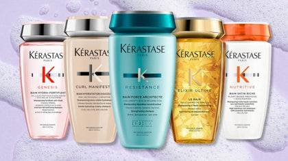 a women pumping Kérastase shampoo