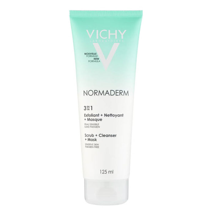 VICHY Normaderm 3 in 1 Mask, Scrub & Cleanser 125ml