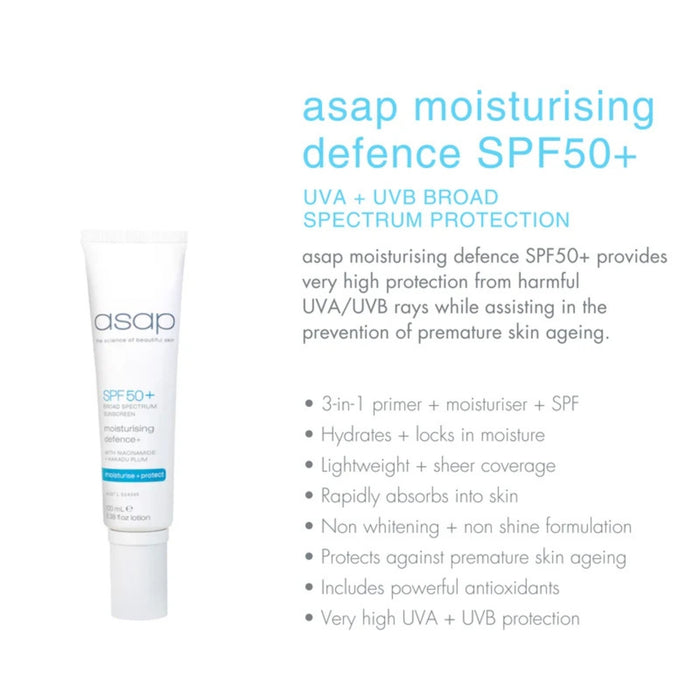 ASAP SPF50+ Moisturising Defence Plus 50ml
