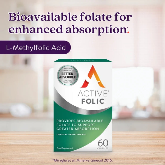 Active Folic L-Methylfolate 400mcg 60 Capsules