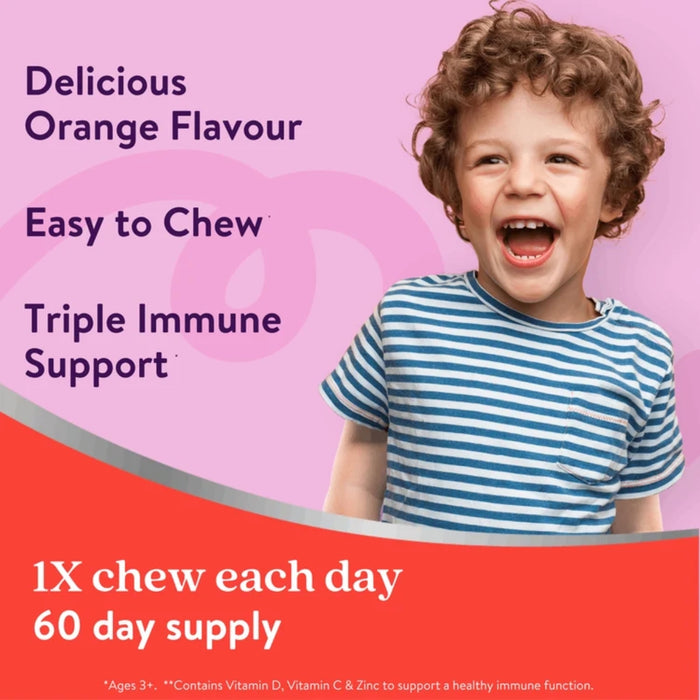 Active Iron Immune Kids 60 Orange Flavour Chews