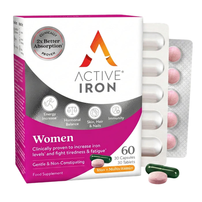 Active Iron Women 17mg + Multivitamin 30 Day Supply