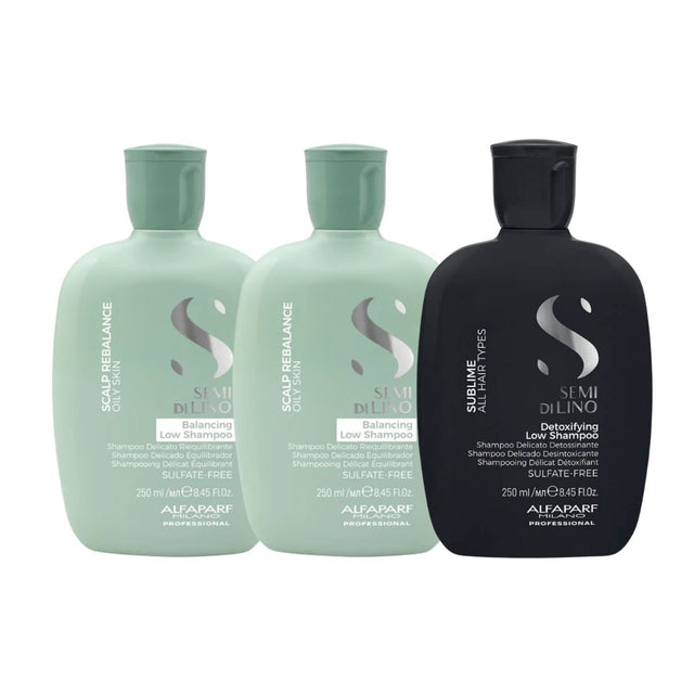 Alfaparf Rebalance Balancing Low Shampoo Duo with Complimentary Alfaparf Detox Shampoo