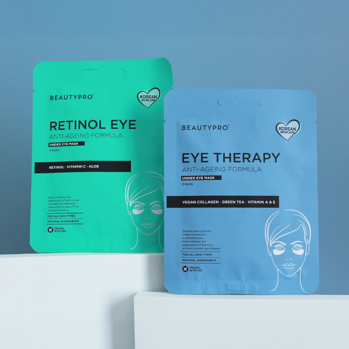 BEAUTYPRO Collagen & Retinol AM/PM Eye Routine 6 Masks