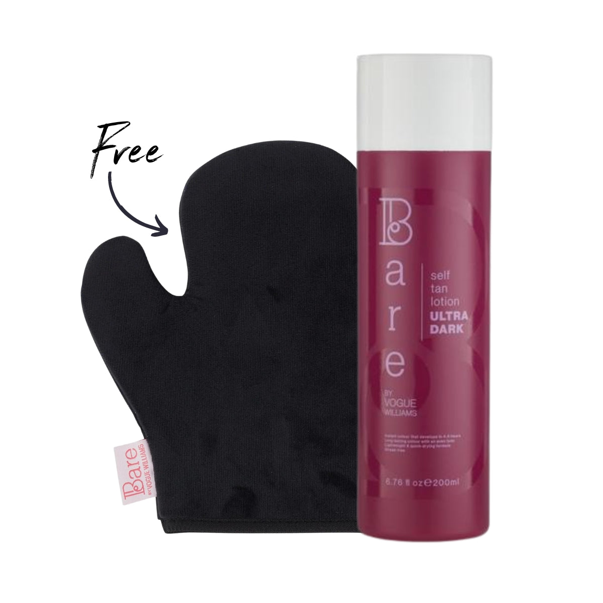 Bare By Vogue Self Tan Lotion Ultra Dark with free mitt