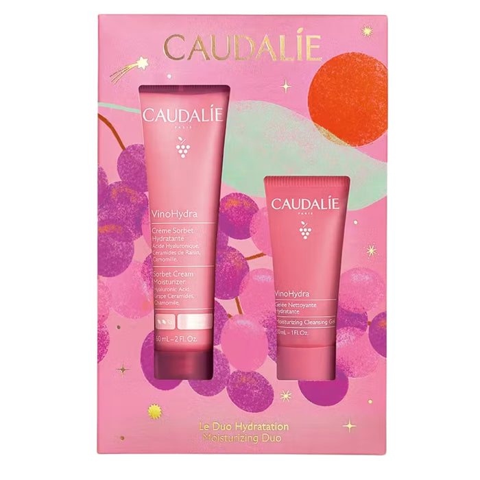 Caudalie VinoHydra The Moisturizing Duo with Sorbet Cream Moisturizer 60ml and Cleansing Gel 30ml