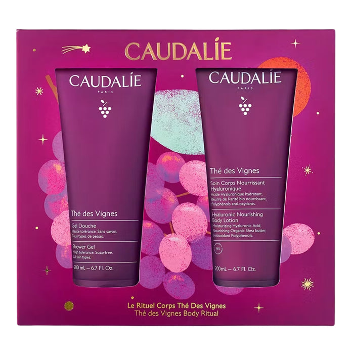 Caudalie Thé des Vignes Body Ritual with 200ml Shower Gel and 200ml Hyaluronic Nourishing Body Lotion
