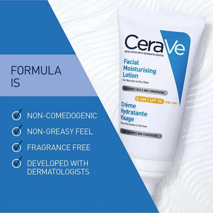 CeraVe AM Facial Moisturising Lotion SPF 50