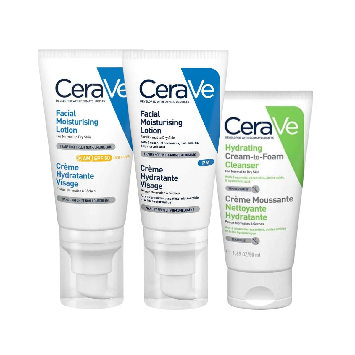 CeraVe Day & Night Facial Routine.
