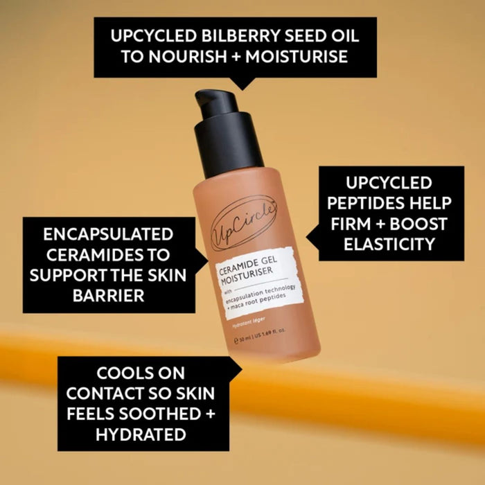 UpCircle Beauty Ceramide Gel Moisturiser with Encapsulation Technology + Maca Root Peptides 50ml