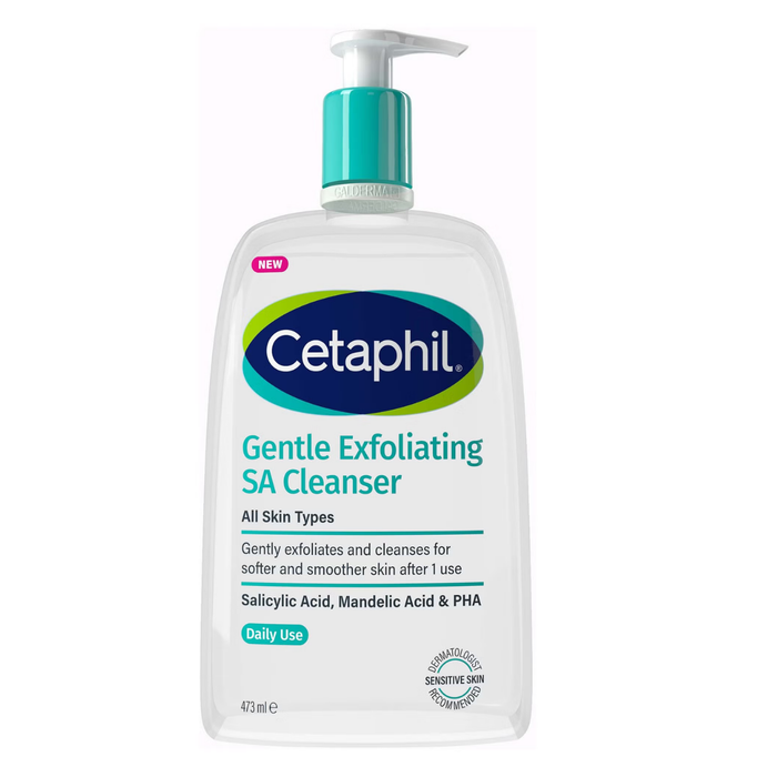 Cetaphil Gentle Exfoliating Salicylic Acid Cleanser, 473ml, Sensitive Skin Face & Body Wash
