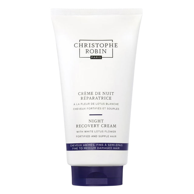 Christophe Robin Night Recovery Cream with White Lotus Flower.