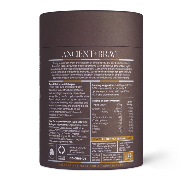 Ancient & Brave Cacao + Collagen Tub 250g