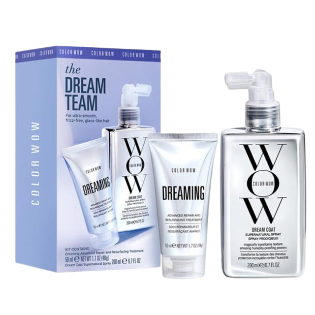 Color Wow The Dream Team Kit with Dream Coat Supernatural Spray 200ml and Dreaming Treatment 50ml