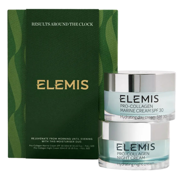 ELEMIS Results Around the Clock Pro-Collagen Day and Night Moisturiser Duo with Marine Cream SPF 30 50ml and Night Cream 50ml