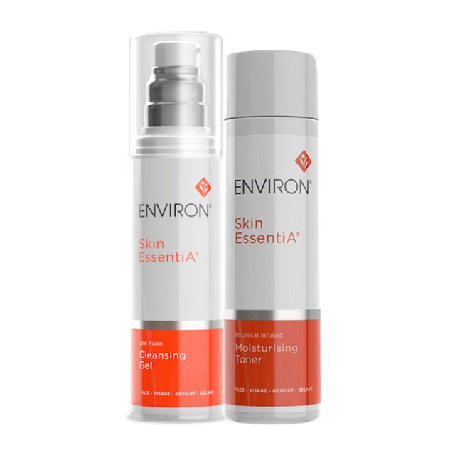 Environ Low Foam Cleansing Gel and Moisturising Toner Solution Bundle