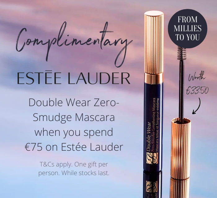 🌟 Get ready to lash out in style! Spend €75 on Estée Lauder at Millies and snag a FREE Double Wear Zero-Smudge Mascara worth €33.50! 😍💄 Don’t wait, beauties, this offer's hot! 🔥 #BeautyHaul #EsteeLauderMagic #MilliesGift