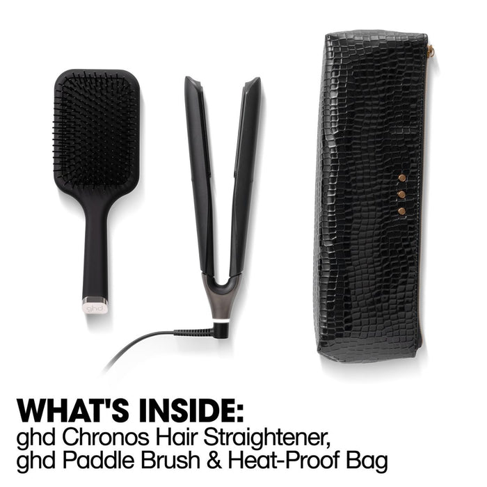 Ghd Chronos Styler Gift Set with Paddle Brush & Bag