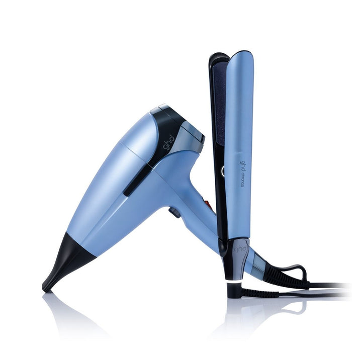 Ghd Deluxe Gift Set Chronos Hair Straightener & Helios Hair Dryer in Icy Blue