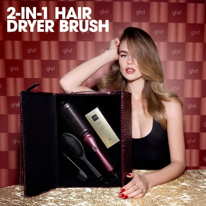 Ghd Duet Blowdry in Cherry with Volume Forever & Dressing Brush