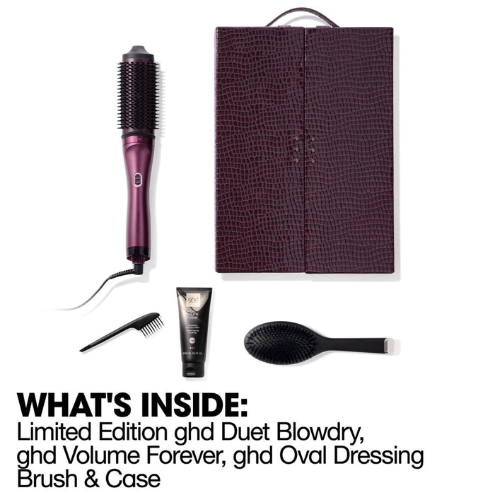 Ghd Duet Blowdry in Cherry with Volume Forever & Dressing Brush