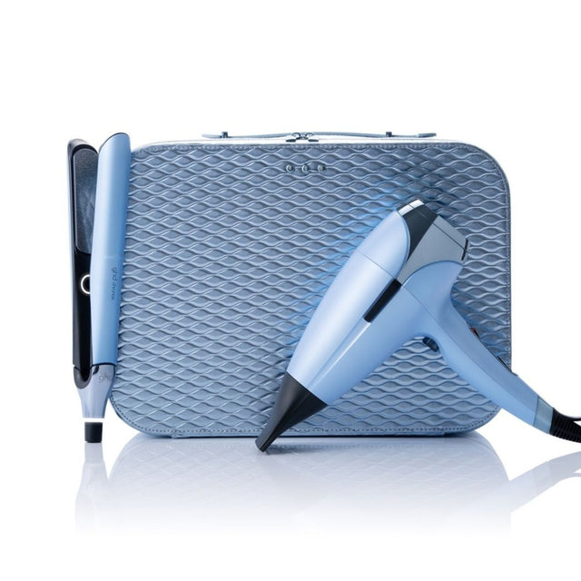 Ghd Deluxe Gift Set Chronos Hair Straightener & Helios Hair Dryer in Icy Blue