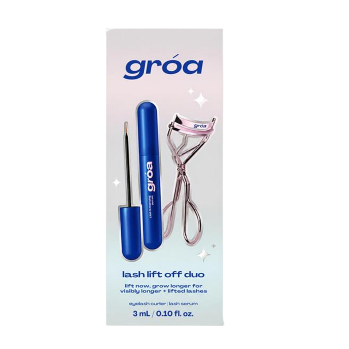 Gróa Lash Lift Off Duo Lash Curler and Lash Serum 3ml