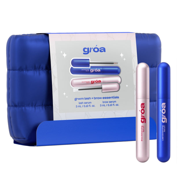 Gróa GRWM Lash + Brow Essentials lash and brow serum set