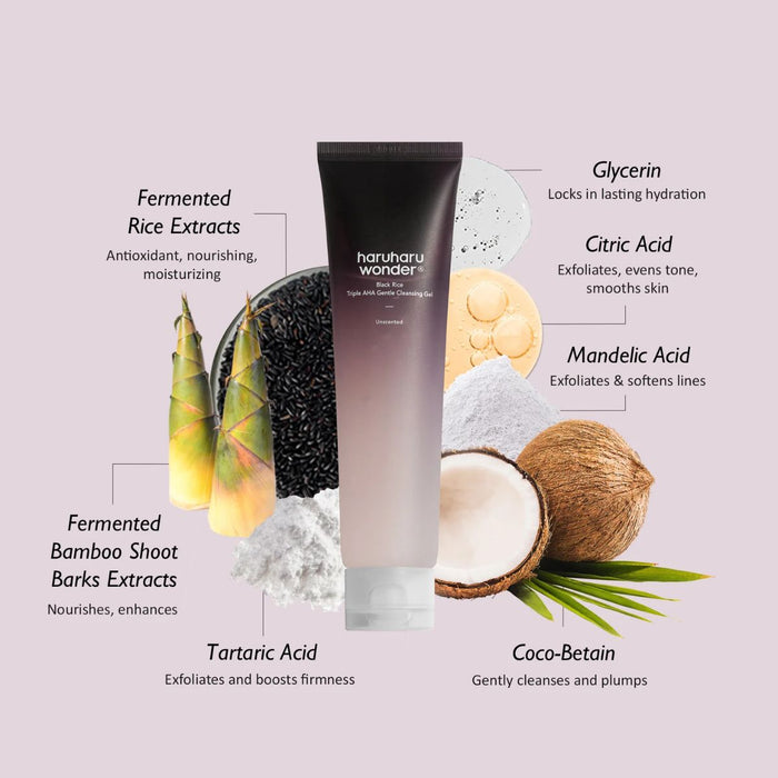 Haru Haru Wonder Black RiceTriple AHA Gentle Cleansing Gel 100ml