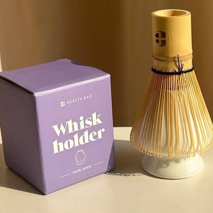 Health Bar Matcha Whisk Holder - Pearly White