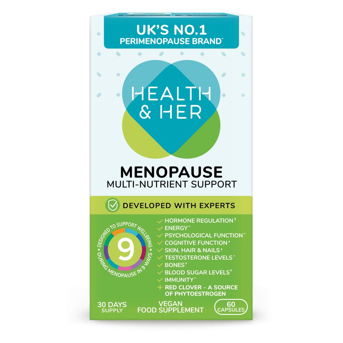 Health & Her Menopause Multi-Nutrient Support Supplement 60