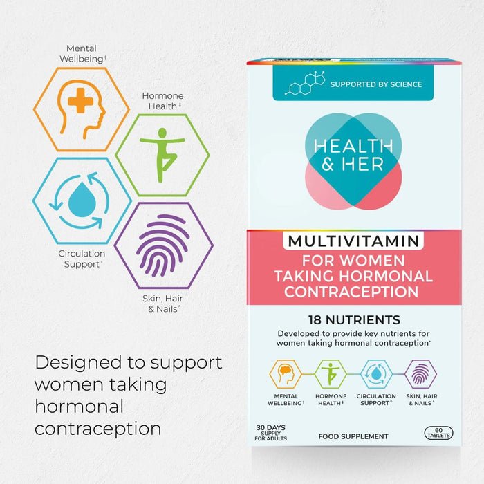 Health & Her Multivitamin for Women Taking Hormonal Contraception