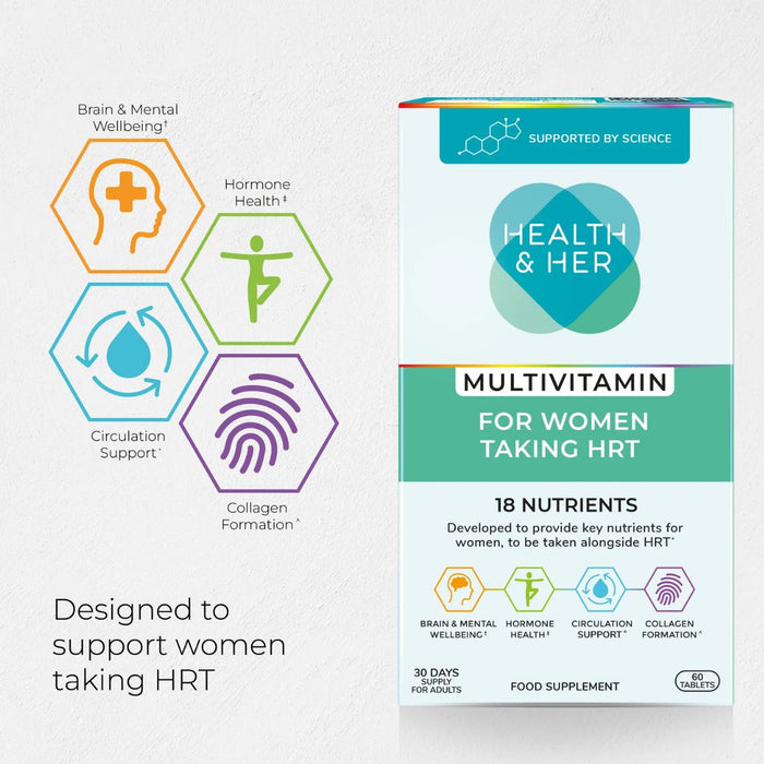 Health & Her Multivitamin for Women Taking Hormone Replacement Therapy (HRT)