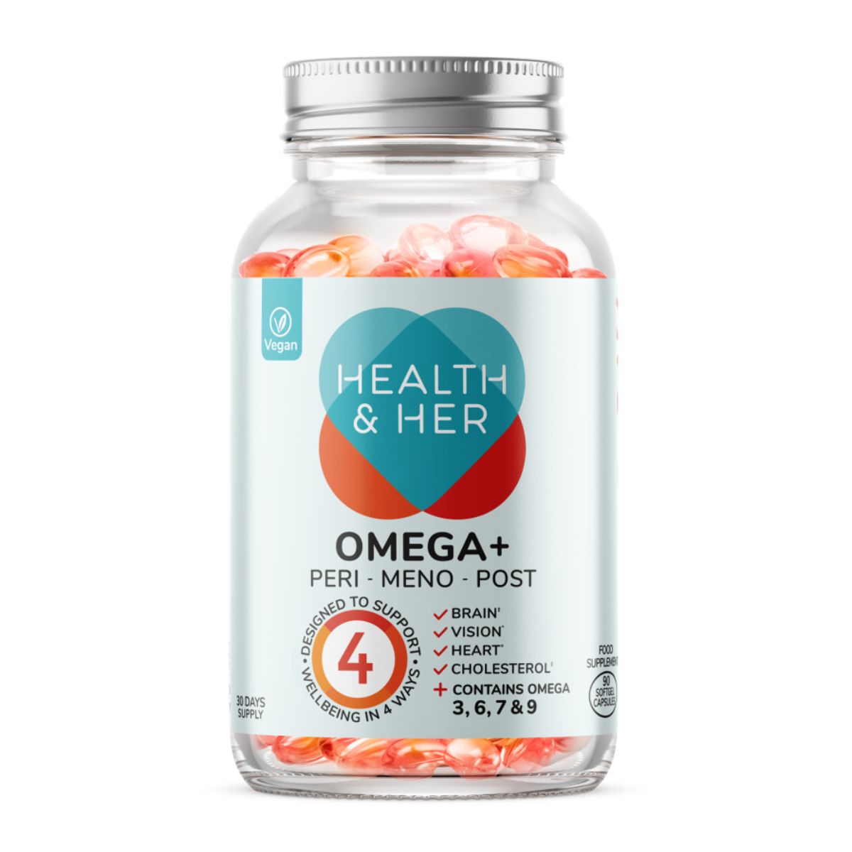 Health & Her Vegan Omega+ 3,6,7&9, 90 softshell