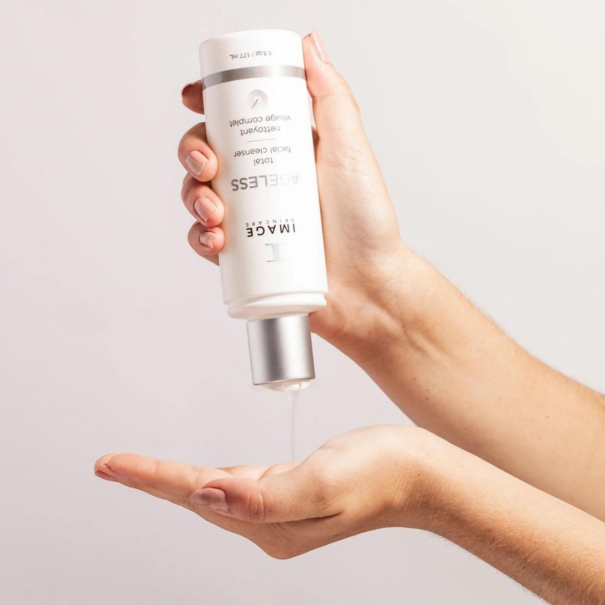 IMAGE Skincare Ageless Total Facial Cleanser in hands 