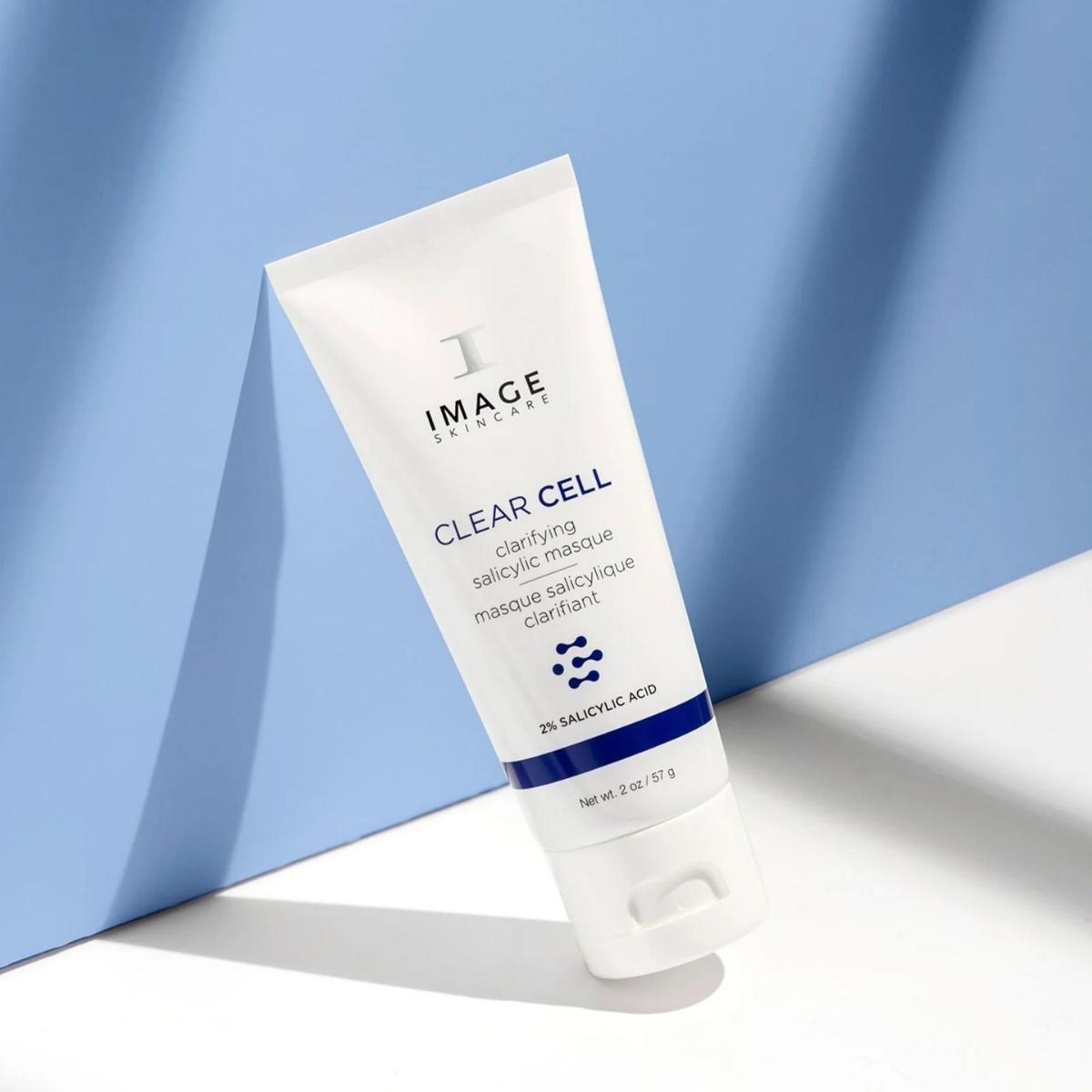 IMAGE Skincare Clear Cell Clarifying Masque product with blue background 