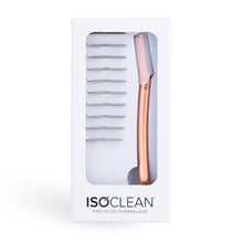 ISOCLEAN Facial Dermablade Razor with 10  Replacement Blades for Facial Hair Removal and Exfoliation