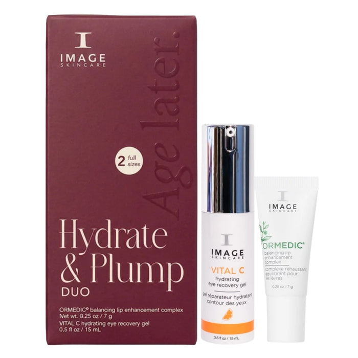 IMAGE Skincare Hydrate & Plump Duo with ORMEDIC Balancing Lip Enhancement Complex and VITAL C Hydrating Eye Recovery Gel