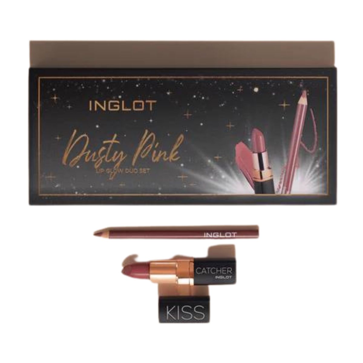 Inglot Dusty Pink Lip Glow Duo Gift Set