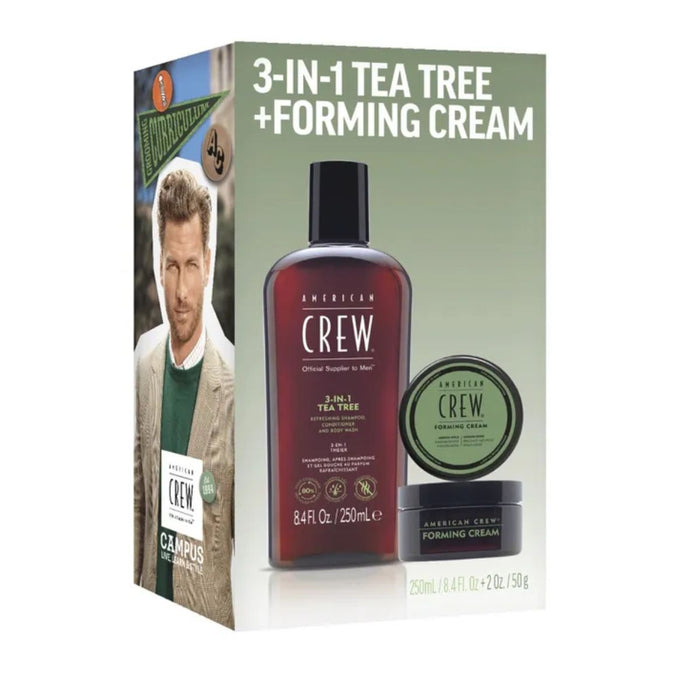 American Crew 3 in1 Tea Tree 250ml & Forming Cream 50g Gift Set