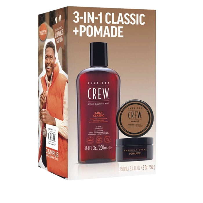 American Crew 3 in1 Classic 250ml & Pomade 50g Gift Set