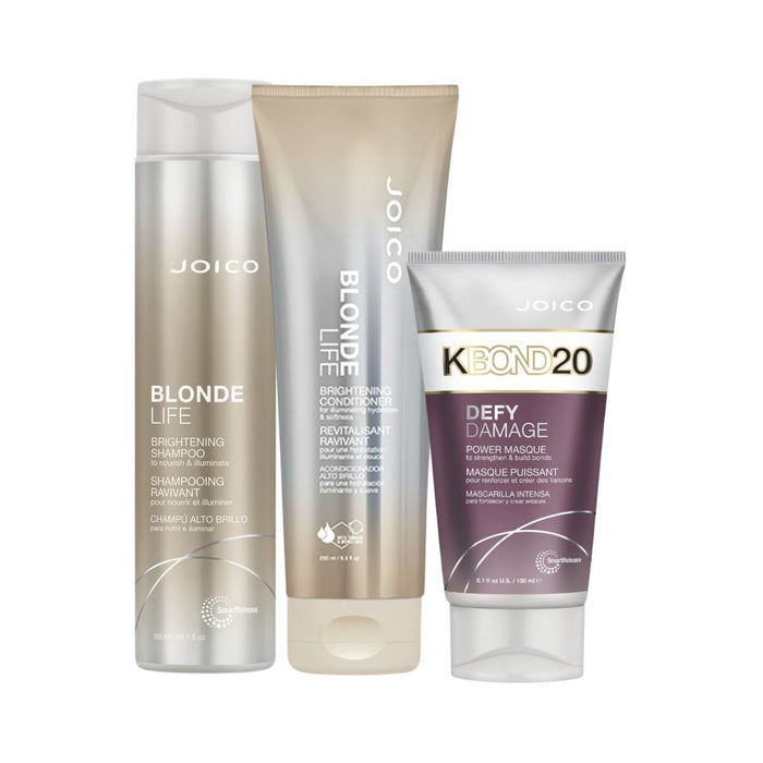 Joico Blonde Life Brightening Duo & FREE Joico Defy Damage KBond20 Full Size