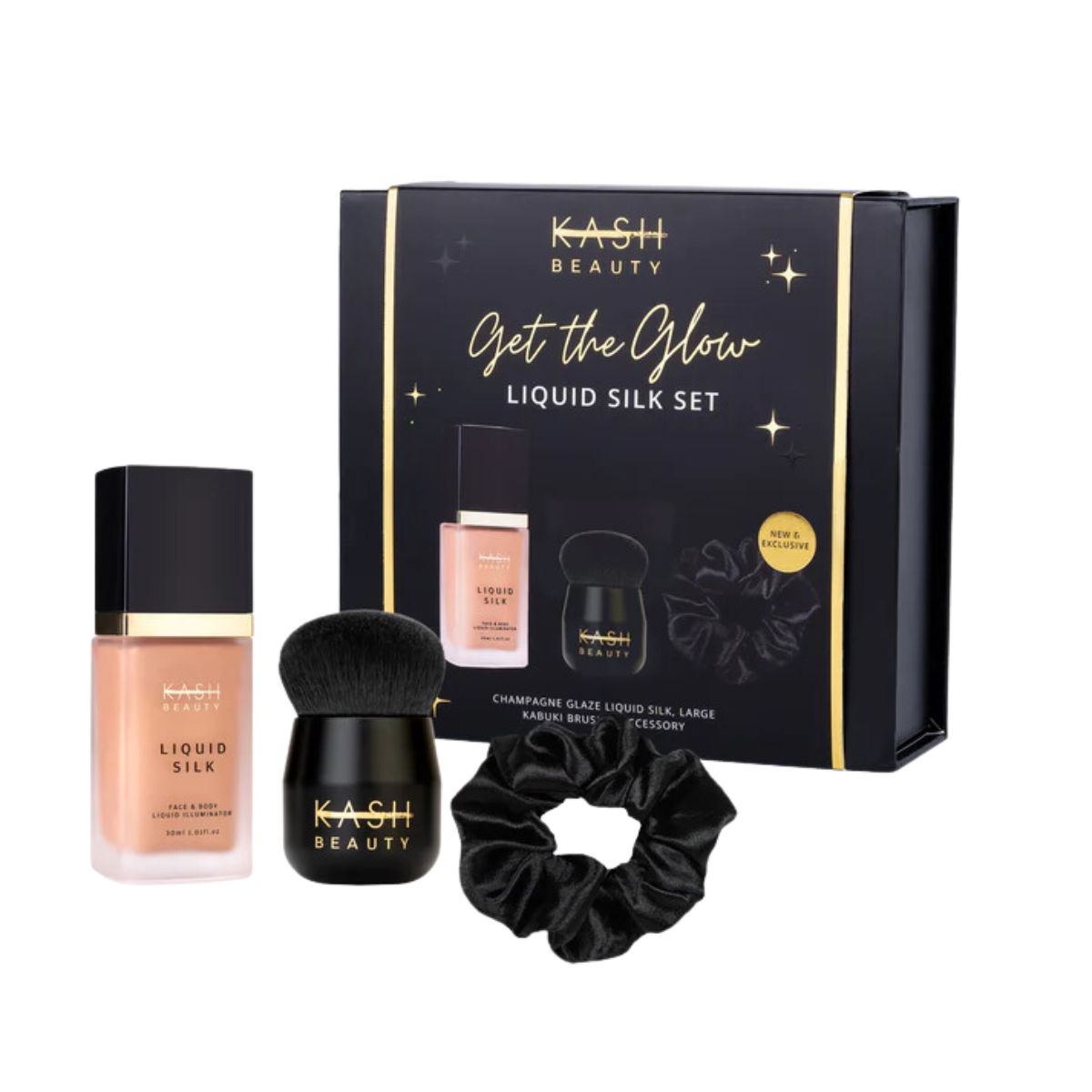 Kash Beauty Get The Glow Liquid Silk Gift Set