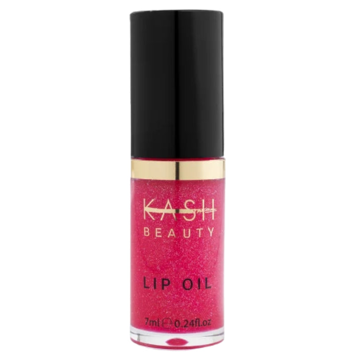 KASH Beauty Lip Oil - Raspberry Martini Pink Sparkly Lip Oil