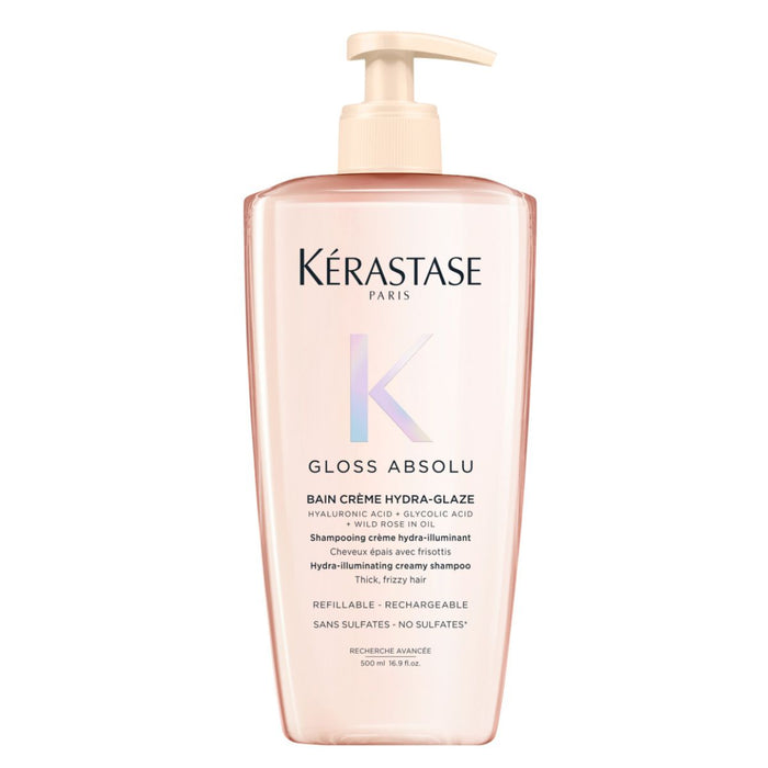 Kérastase Gloss Absolu Bain Crème Hydra-Glaze Shampoo For Thick Frizzy Hair 500ml