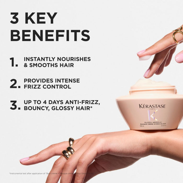 Kérastase Gloss Absolu Masque Crème Hydra-Glaze For Thick Frizzy Hair 75ml